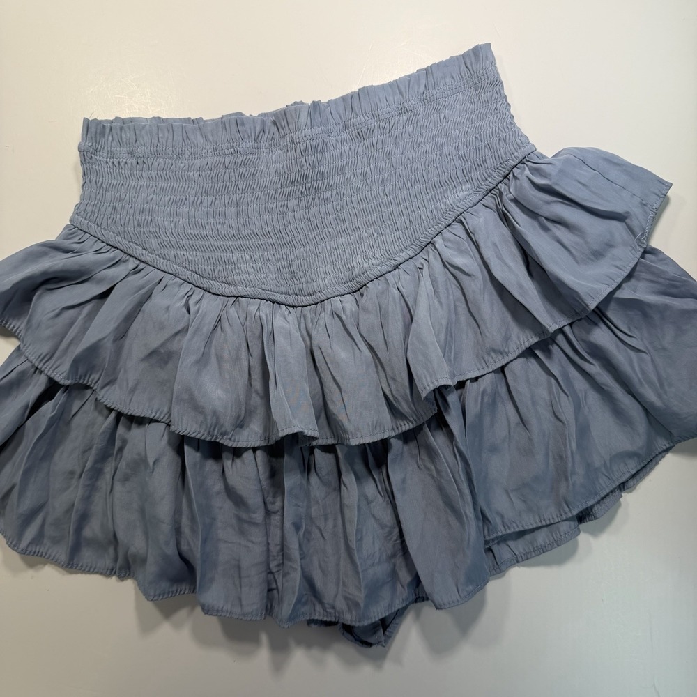 Women's Blue Tiered Skort M Smocked Waist Flirty Preppy‎ From The Pants Store